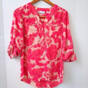 New York and company floral blouse